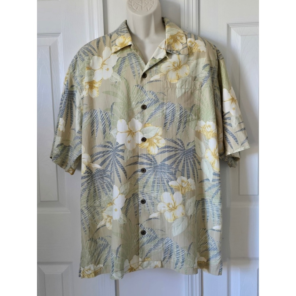 Mens Tropical Floral Aloha Shirt Short Sleeve Button Up Beach Vacation Casual
